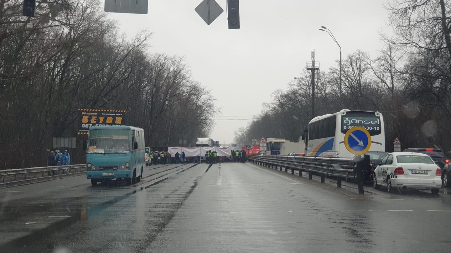 чабаны, перекрытая трасса