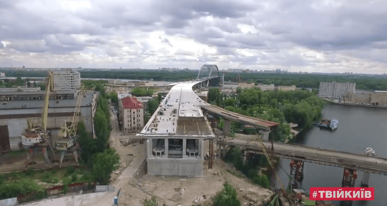 Подільсько-воскресенський міст, будівництво