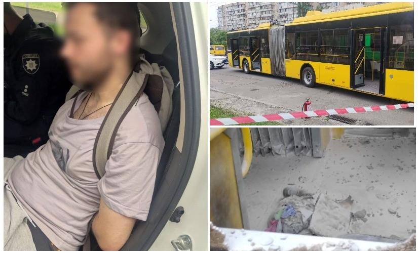 Жбурнув “коктейль Молотова” в тролейбус, бо люди набридли – зізнання киянина (ВІДЕО)