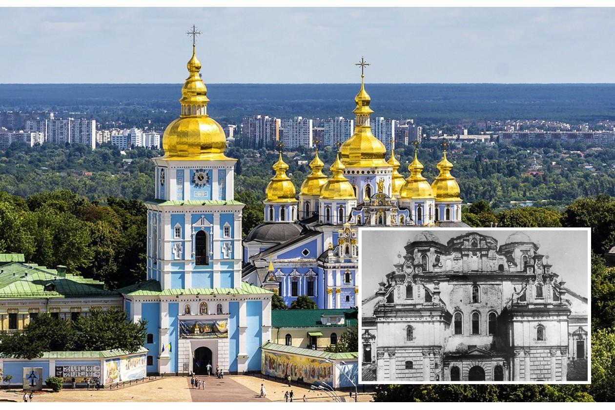 Михайлівський Золотоверхий собор – Михайлівський чоловічій монастир Києва – Свята Варвара – мощі Святої Варвари – підрив Михайлівського собору – руйнація Михайлівського собору