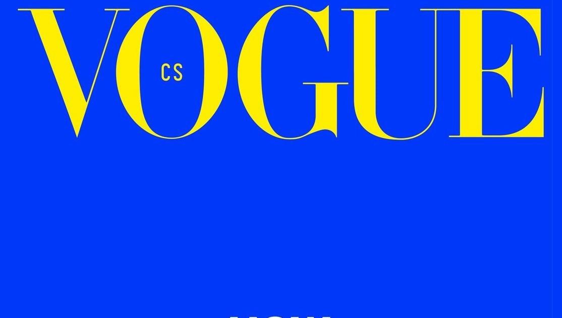 Травневий номер Vogue Чехії: обкладинка синьо-жовтого прапора України