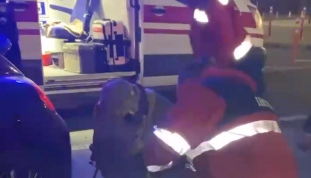 З’явилось відео з місця ДТП за участі кортежу Зеленського