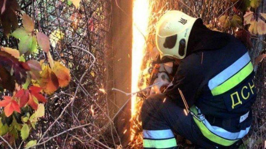 У Білій Церкві рятувальники визволили із труби кошеня