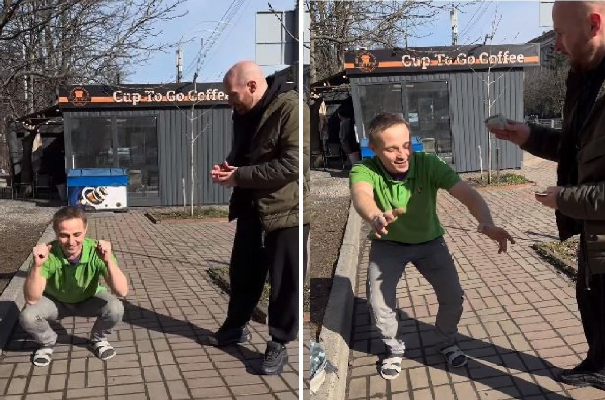 “Даю гроші за присідання” – фітнес-тренер запустив незвичайний флеш-моб на вулицях, щоб заохотити людей до спорту