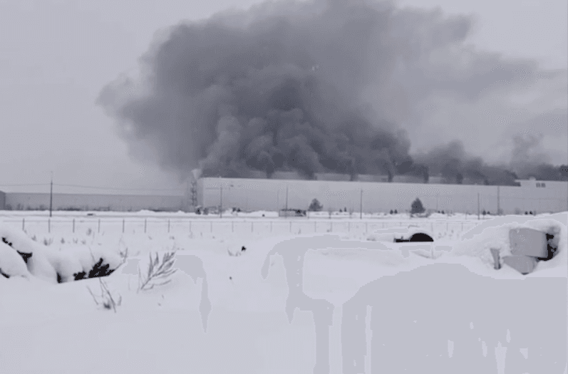 У Росії сталася пожежа на колишньому заводі Volkswagen у Калузькій області