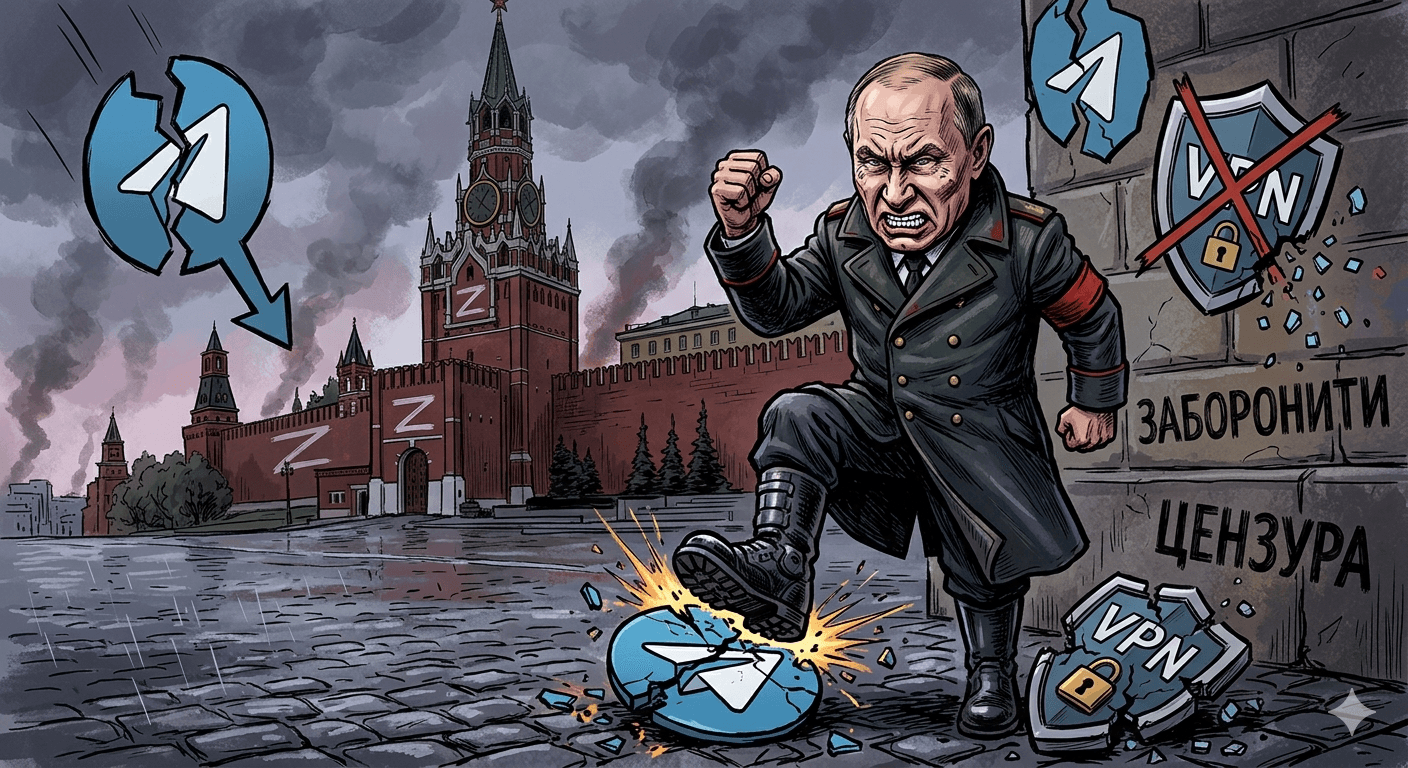 Рейтинг Путіна впав рекордно за 7 років після блокувань Telegram та VPN