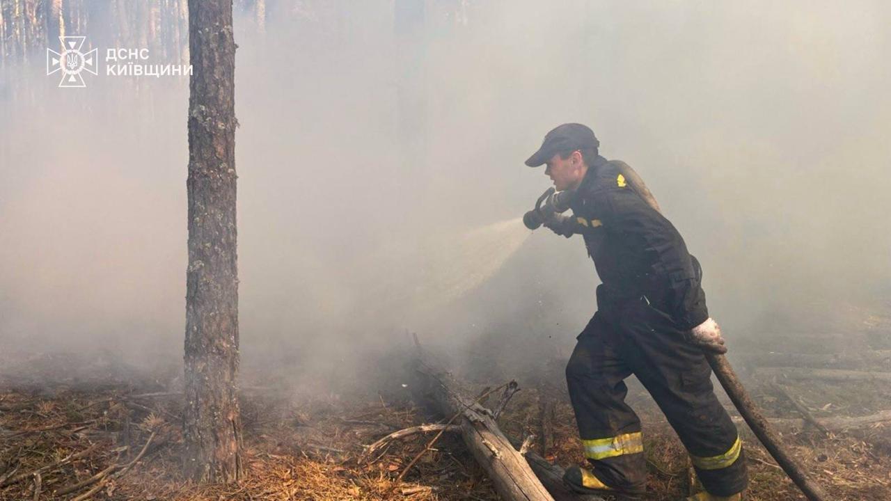 Масштабну лісову пожежу у Чорнобильській зоні досі не приборкали