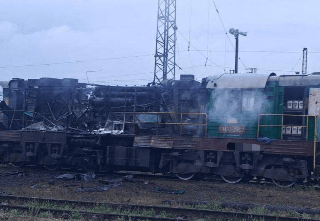Ворог поцілив у локомотив на Харківщині