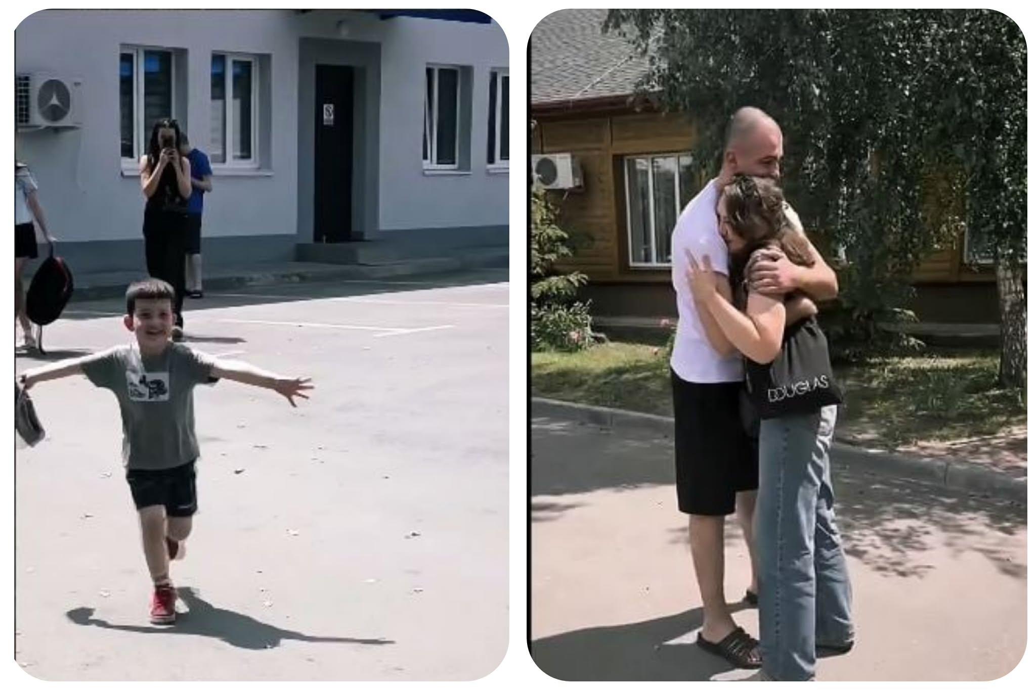 Перша зустріч з сином після повернення з полону: дружина захисника показала щемливе відео
