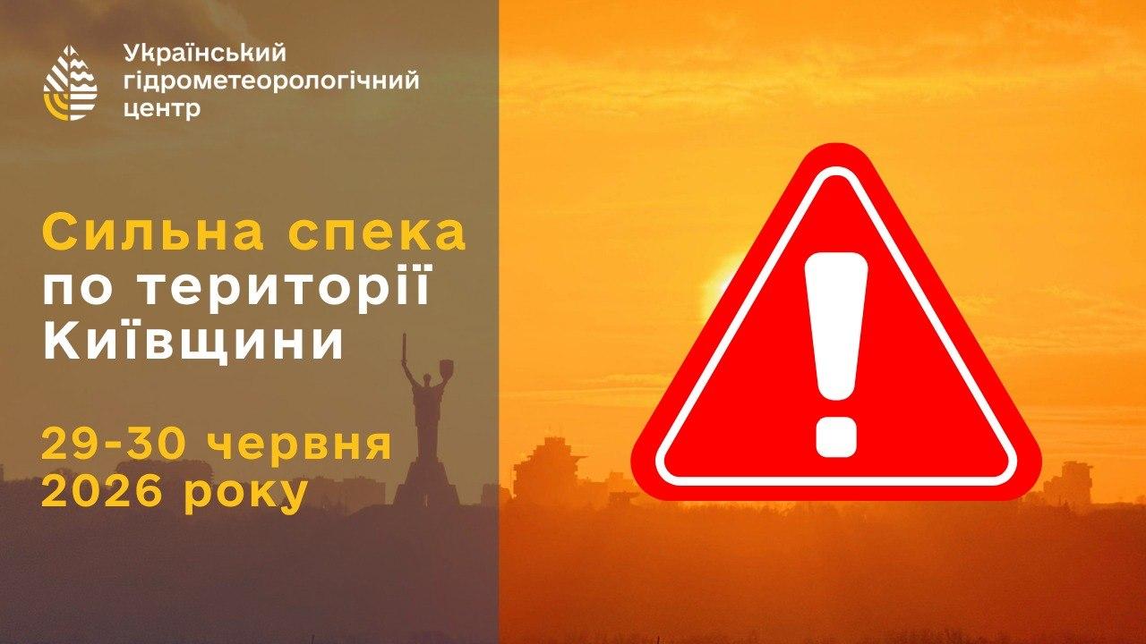 На Київщині 29–30 червня очікується сильна спека до 38°