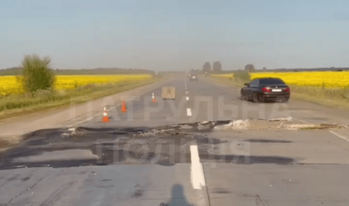 На Житомирщині від спеки деформувалась та піднялась дорога
