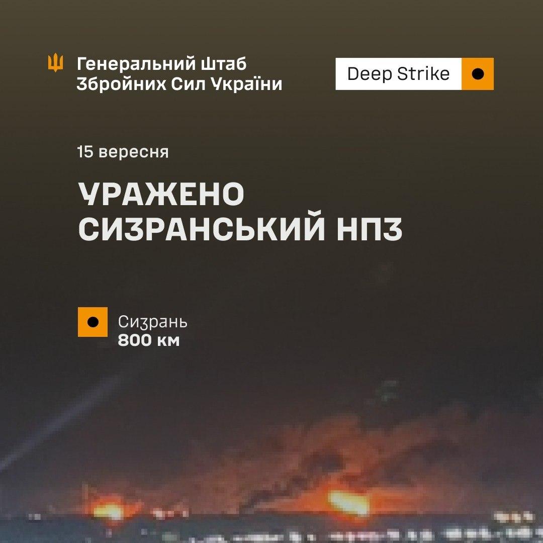 Сили оборони уразили Сизранський НПЗ та підприємство з виробництва дронів у Таганрозі
